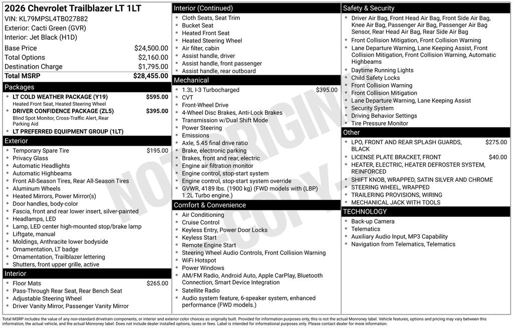 Certified 2026 Chevrolet TrailBlazer LT w/ LT Cold Weather Package image 11