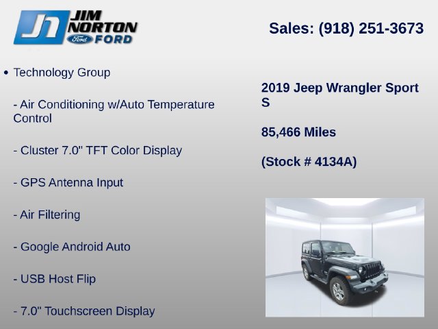 Used 2019 Jeep Wrangler Sport AWD/4WD image 15