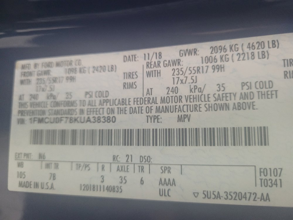 Used 2019 Ford Escape S image 33