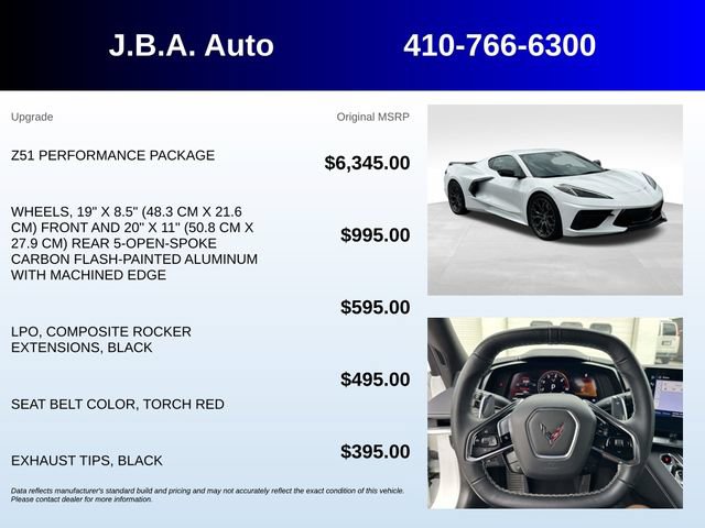 Used 2024 Chevrolet Corvette Stingray Coupe w/ Z51 Performance Package RWD image 5