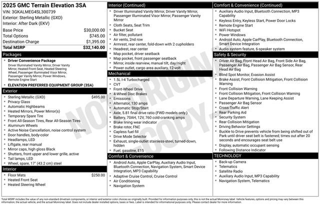 Certified 2025 GMC Terrain Elevation FWD image 6