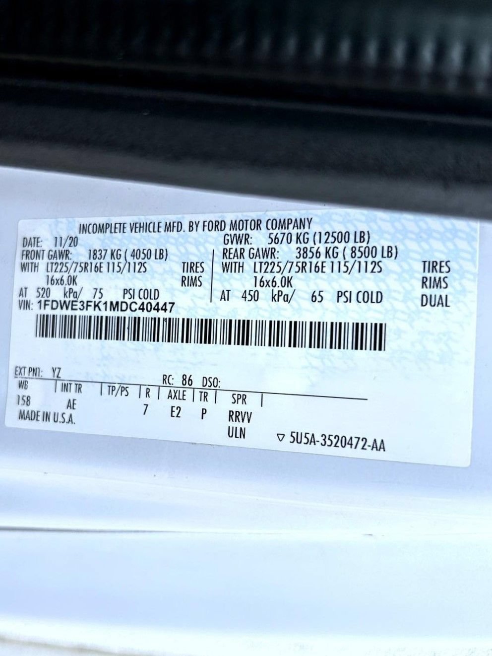 Used 2021 Ford E-350 and Econoline 350 Super Duty w/ Power Windows & Locks Group RWD image 21