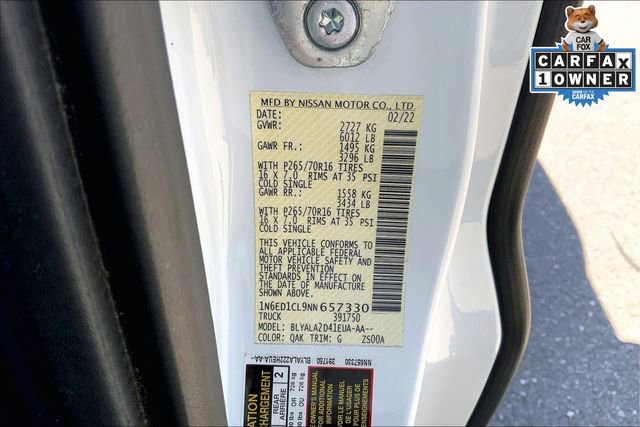 Used 2022 Nissan Frontier S w/ Technology Package RWD image 31