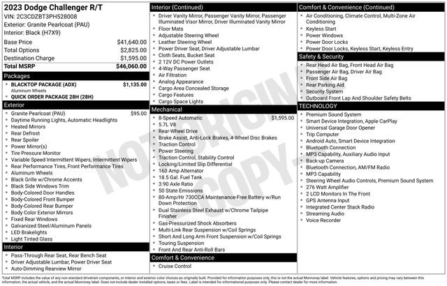 Used 2023 Dodge Challenger R/T w/ Blacktop Package RWD image 17