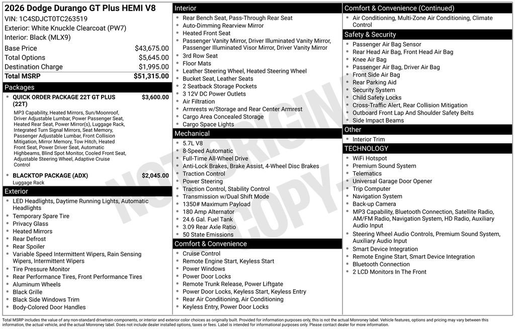 Used 2026 Dodge Durango GT AWD/4WD image 9