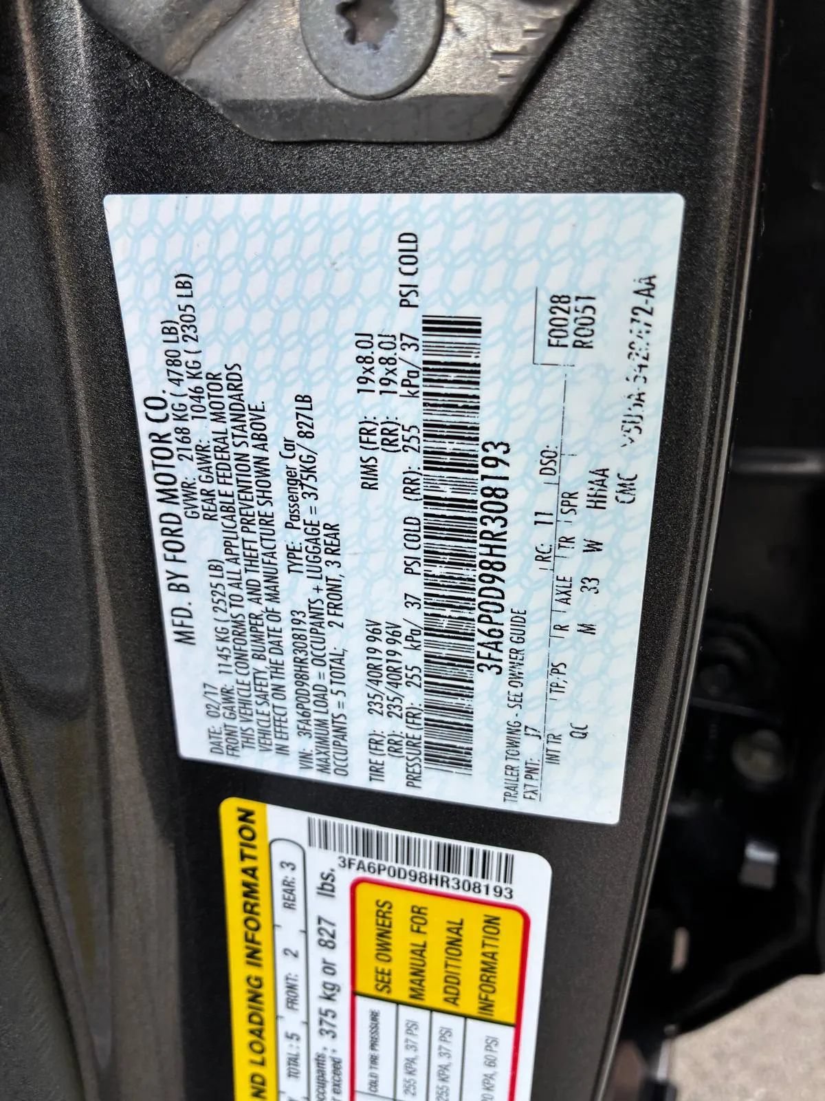 Used 2017 Ford Fusion Platinum AWD/4WD image 19