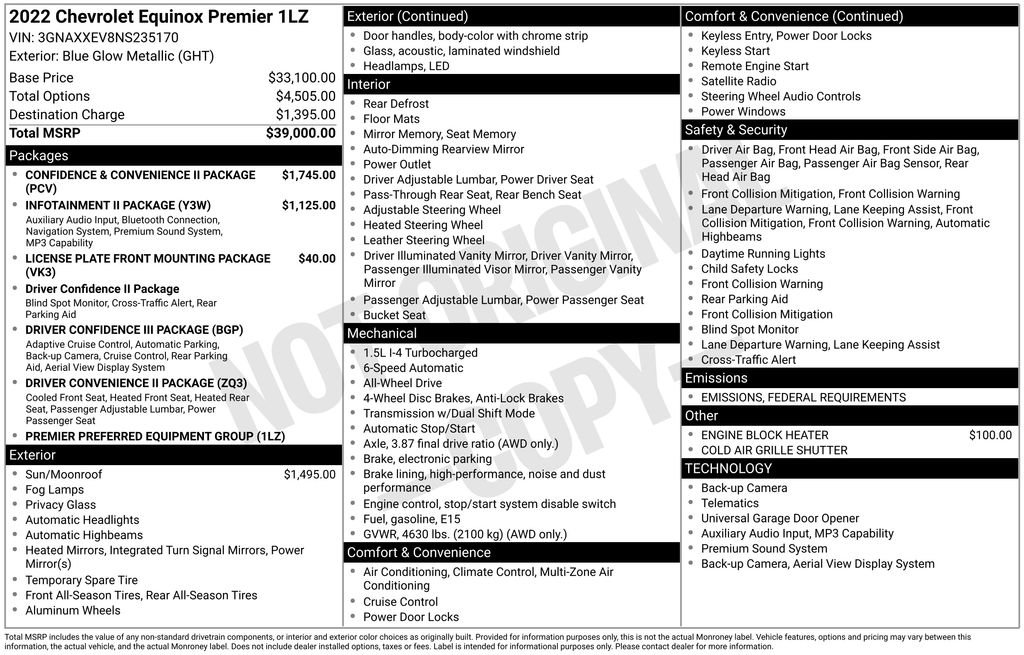 Used 2022 Chevrolet Equinox Premier image 2