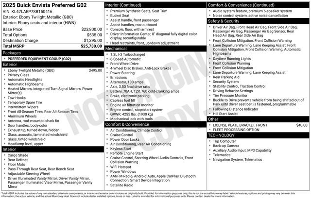 Certified 2025 Buick Envista Preferred FWD image 30