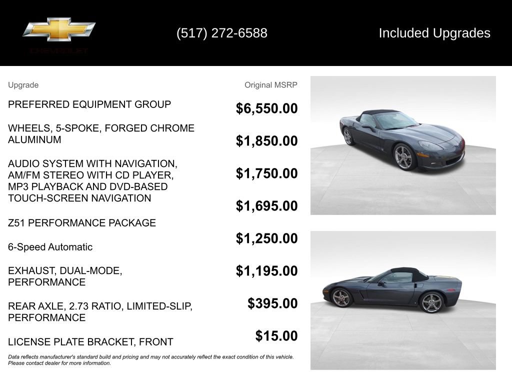 Used 2009 Chevrolet Corvette Convertible w/ Preferred Equipment Group RWD image 5