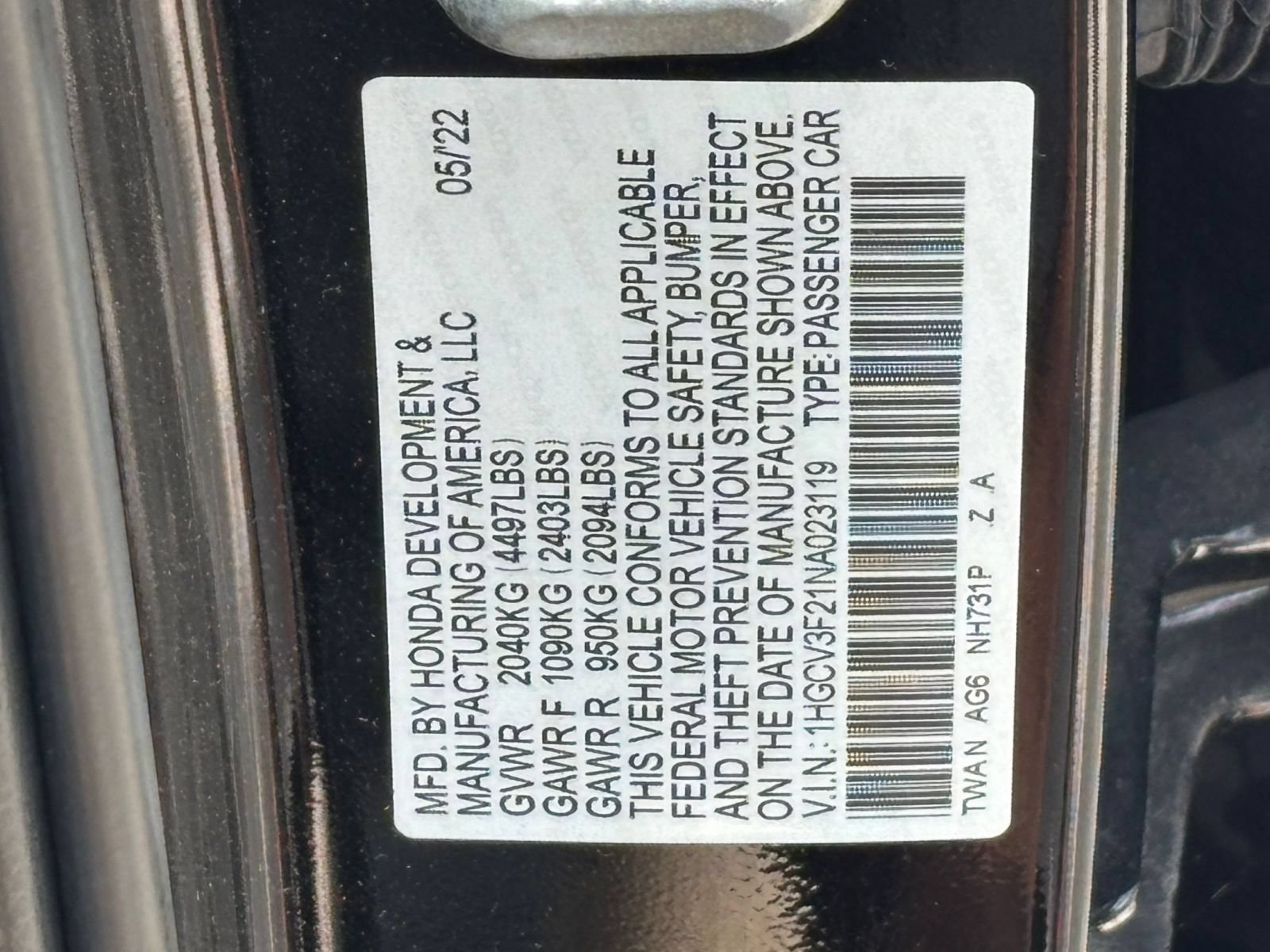 Used 2022 Honda Accord Sport image 12