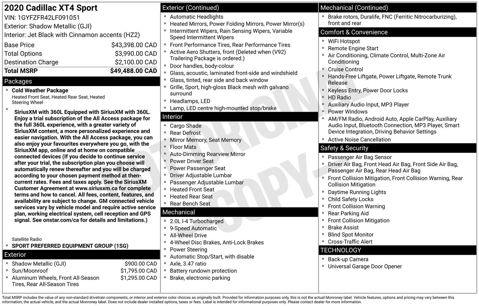 Used 2020 Cadillac XT4 Sport image 38