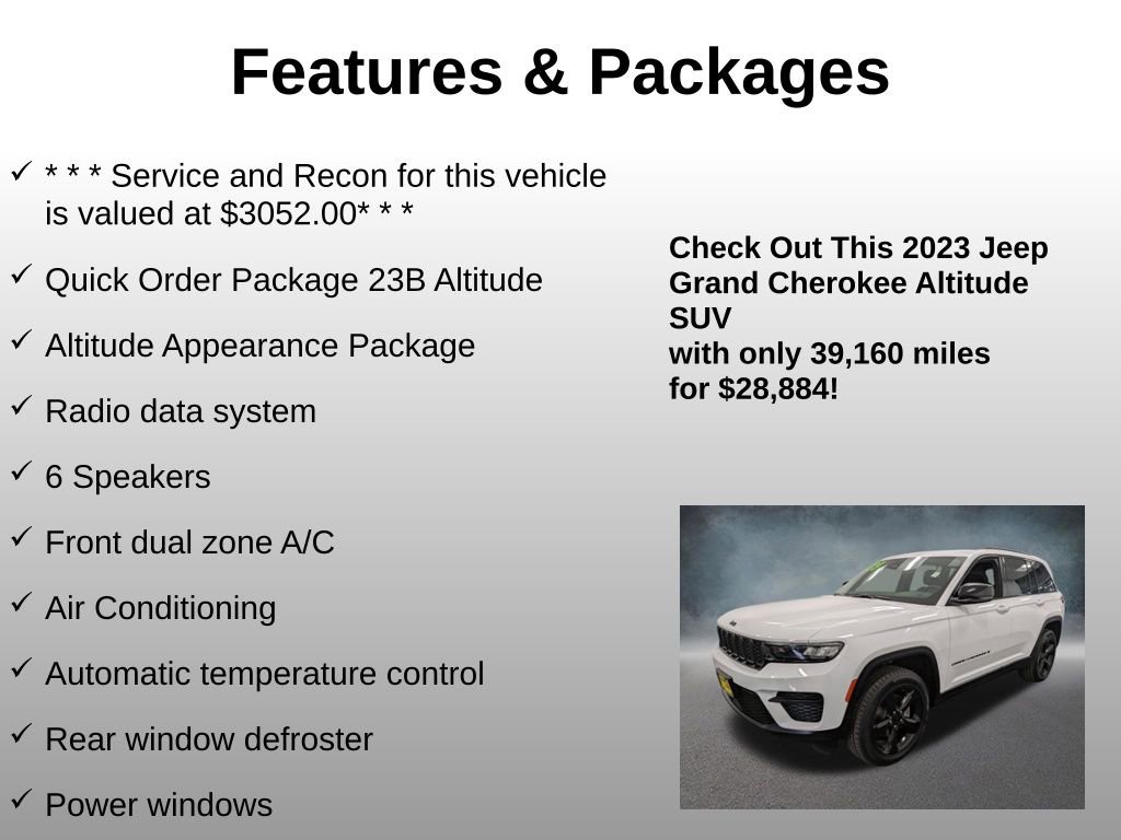 Used 2023 Jeep Grand Cherokee Altitude AWD/4WD image 8