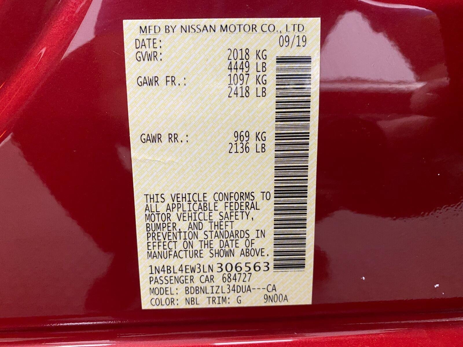 Certified 2020 Nissan Altima 2.5 SL AWD/4WD image 31