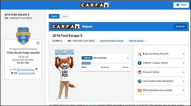 Used 2018 Ford Escape S FWD image 12