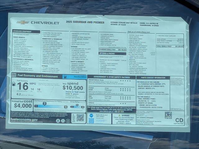 New 2025 Chevrolet Suburban Premier AWD/4WD image 18