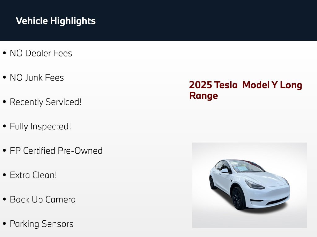 Used 2025 Tesla Model Y Long Range RWD image 74