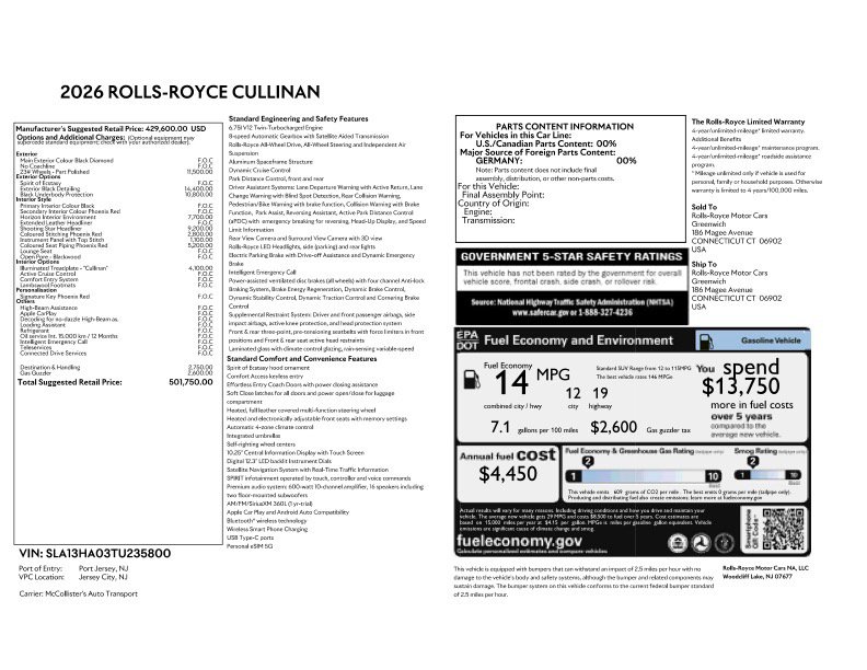 New 2026 Rolls-Royce Cullinan image 30