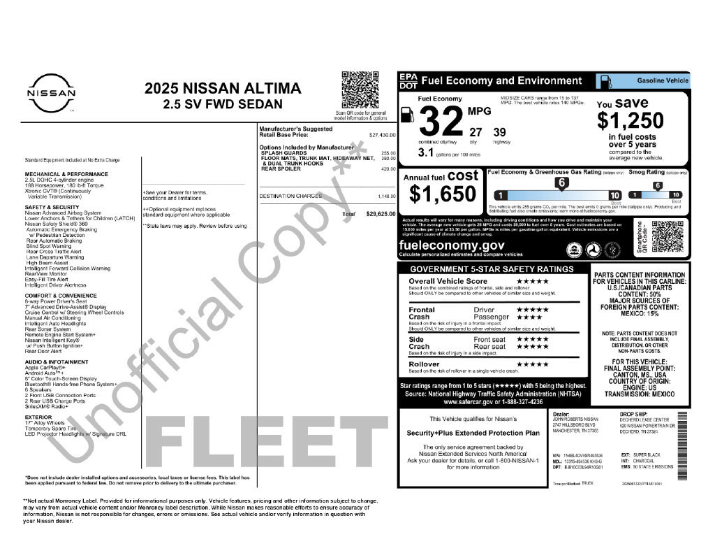 Certified 2025 Nissan Altima 2.5 SV FWD image 30