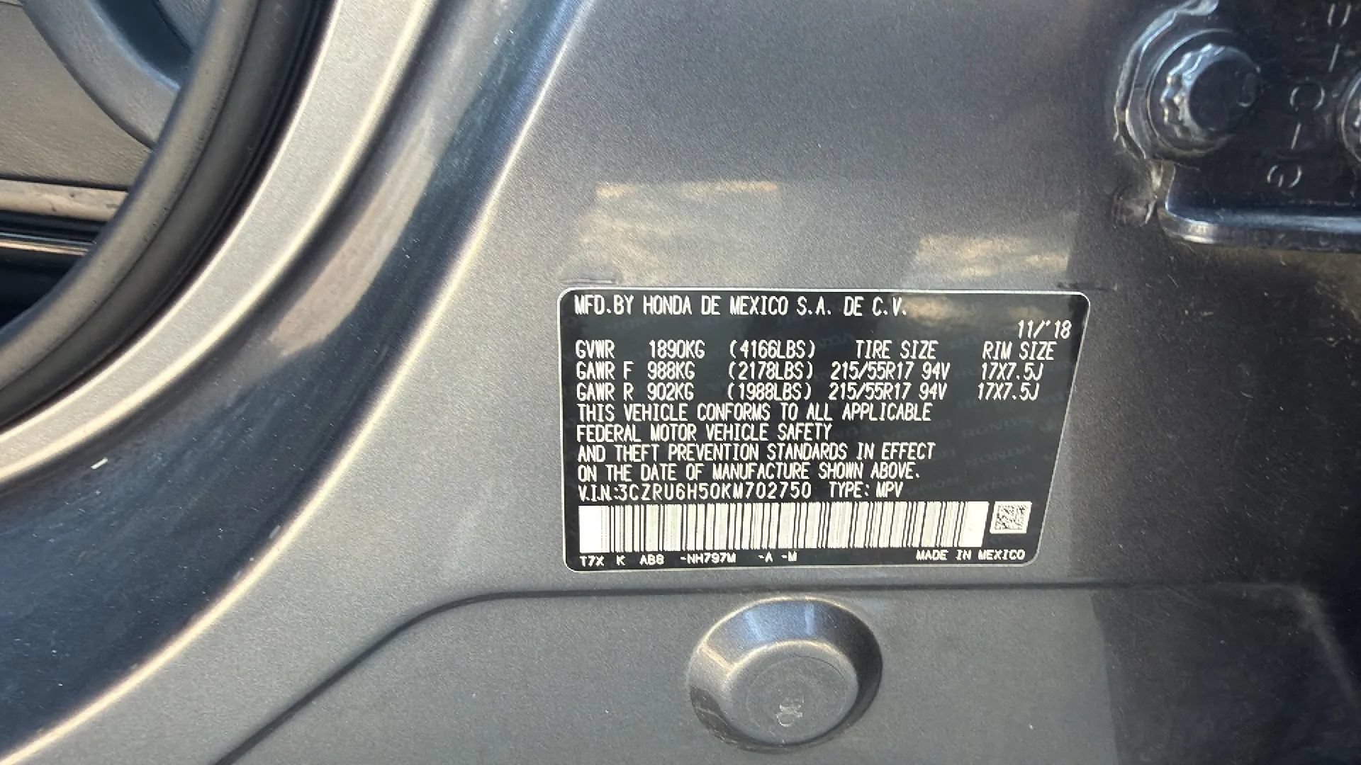 Used 2019 Honda HR-V EX image 34