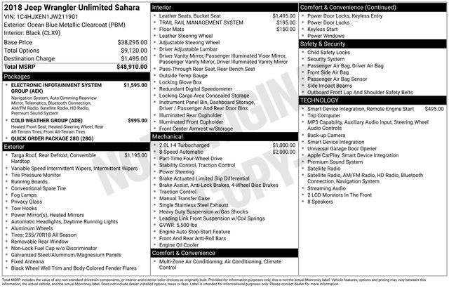 Used 2018 Jeep Wrangler Unlimited Sahara image 35