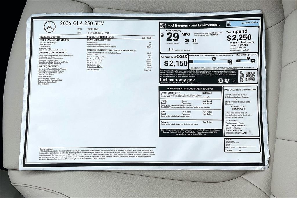New 2026 Mercedes-Benz GLA 250 image 38