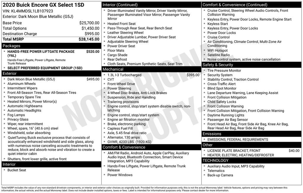 Used 2020 Buick Encore GX Select image 5