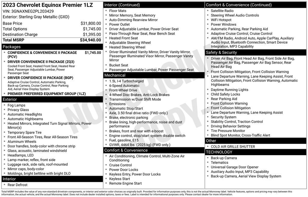 Certified 2023 Chevrolet Equinox Premier FWD image 34