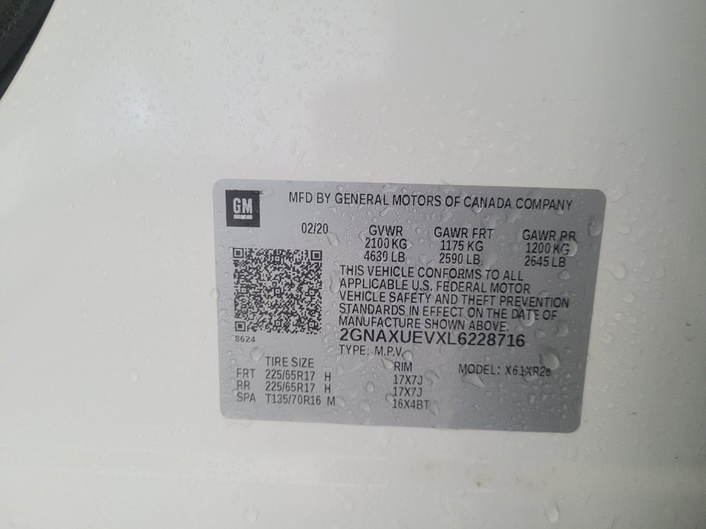 Used 2020 Chevrolet Equinox LT AWD/4WD image 33