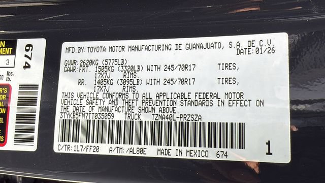 Used 2026 Toyota Tacoma SR5 RWD image 24