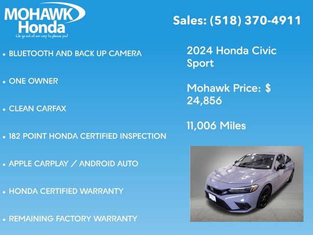 Certified 2024 Honda Civic Sport image 8