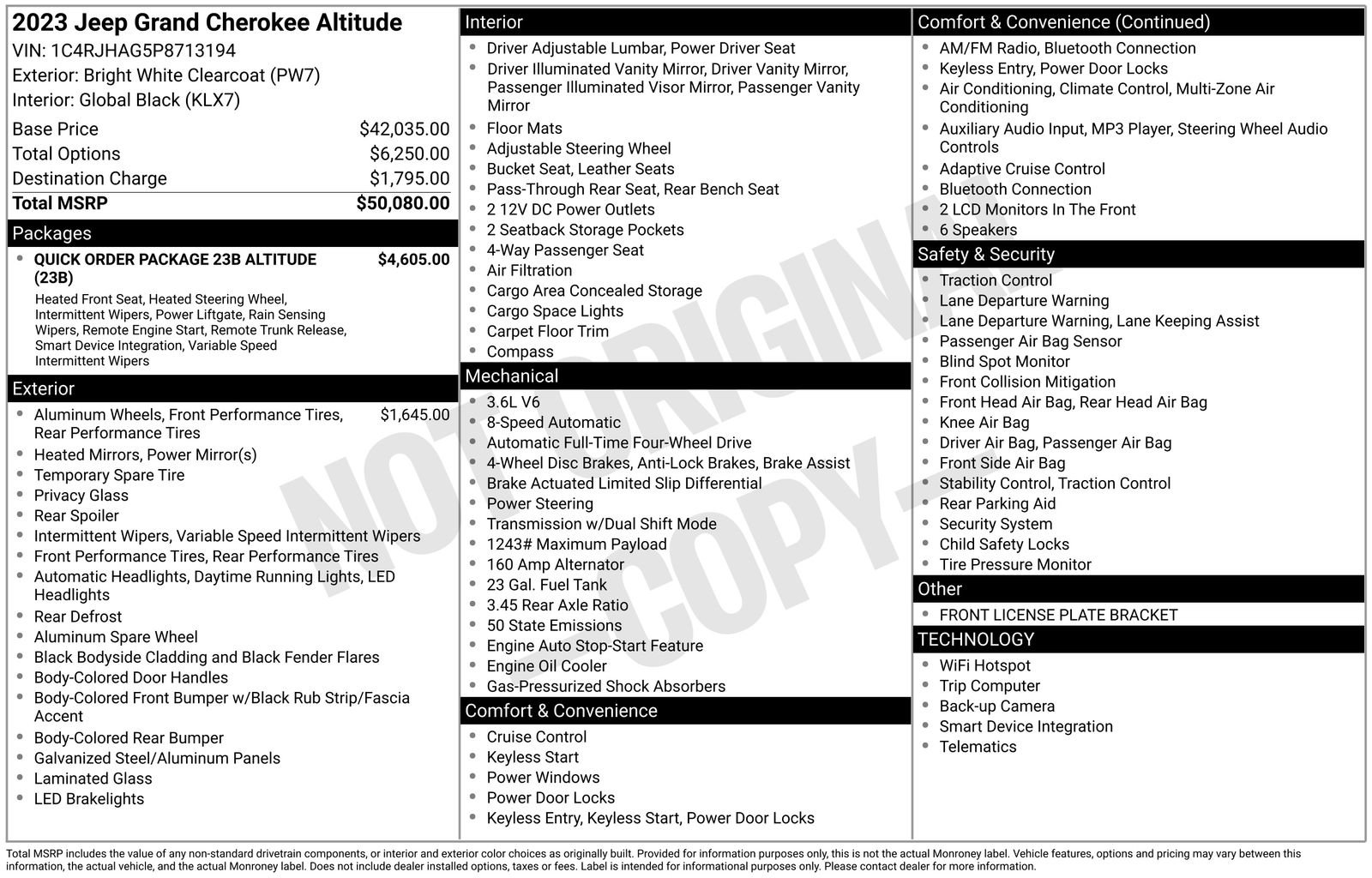 Used 2023 Jeep Grand Cherokee Altitude image 58