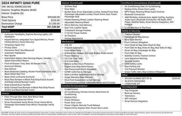 Used 2024 INFINITI QX60 Pure image 7