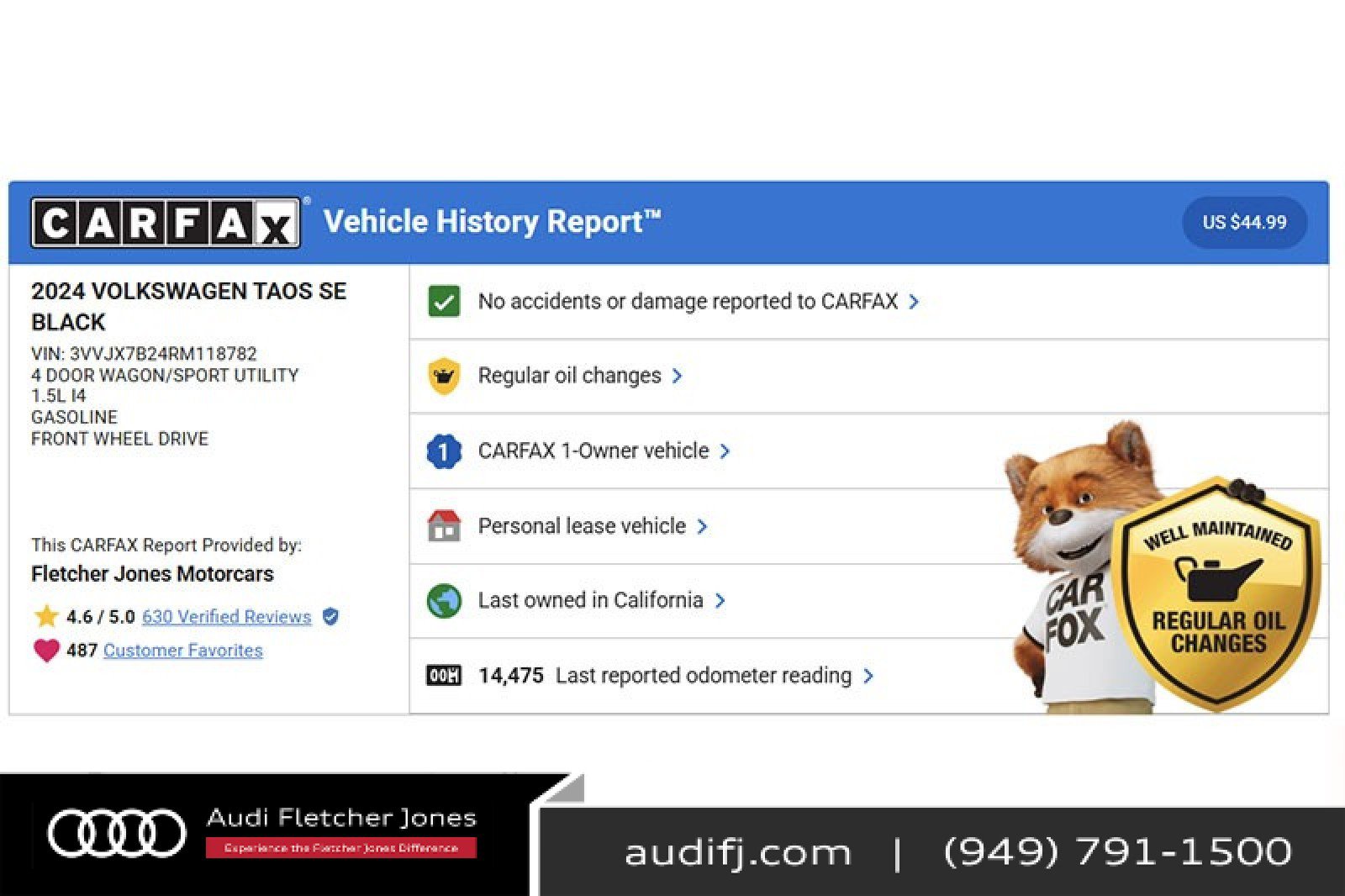 Used 2024 Volkswagen Taos SE image 2