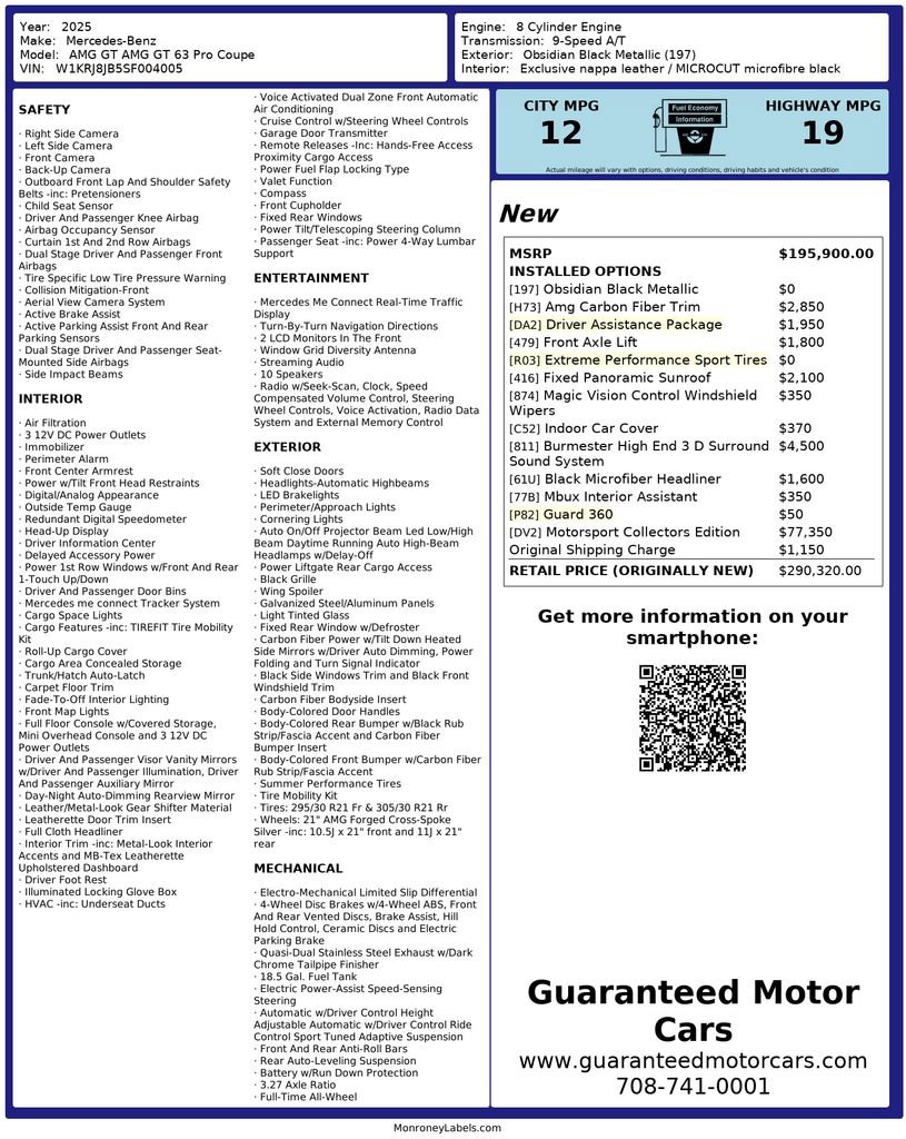 Used 2025 Mercedes-Benz AMG GT 63 w/ Driver Assistance Package image 2