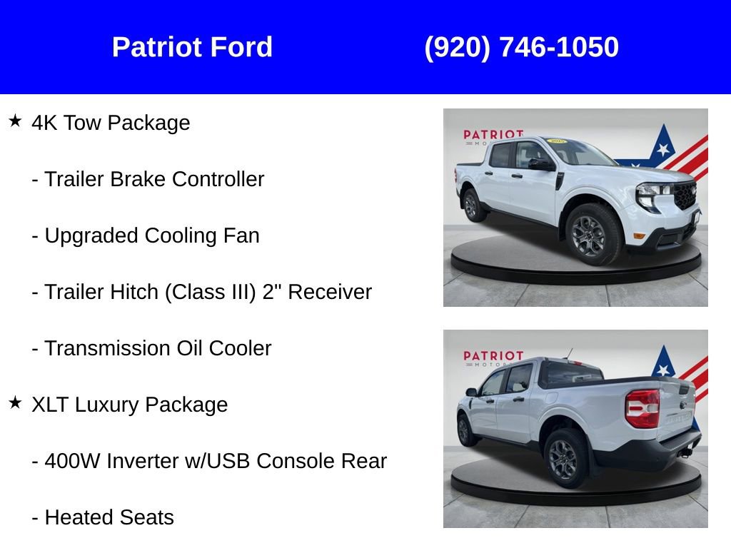 New 2025 Ford Maverick XLT w/ Equipment Group 301A image 8