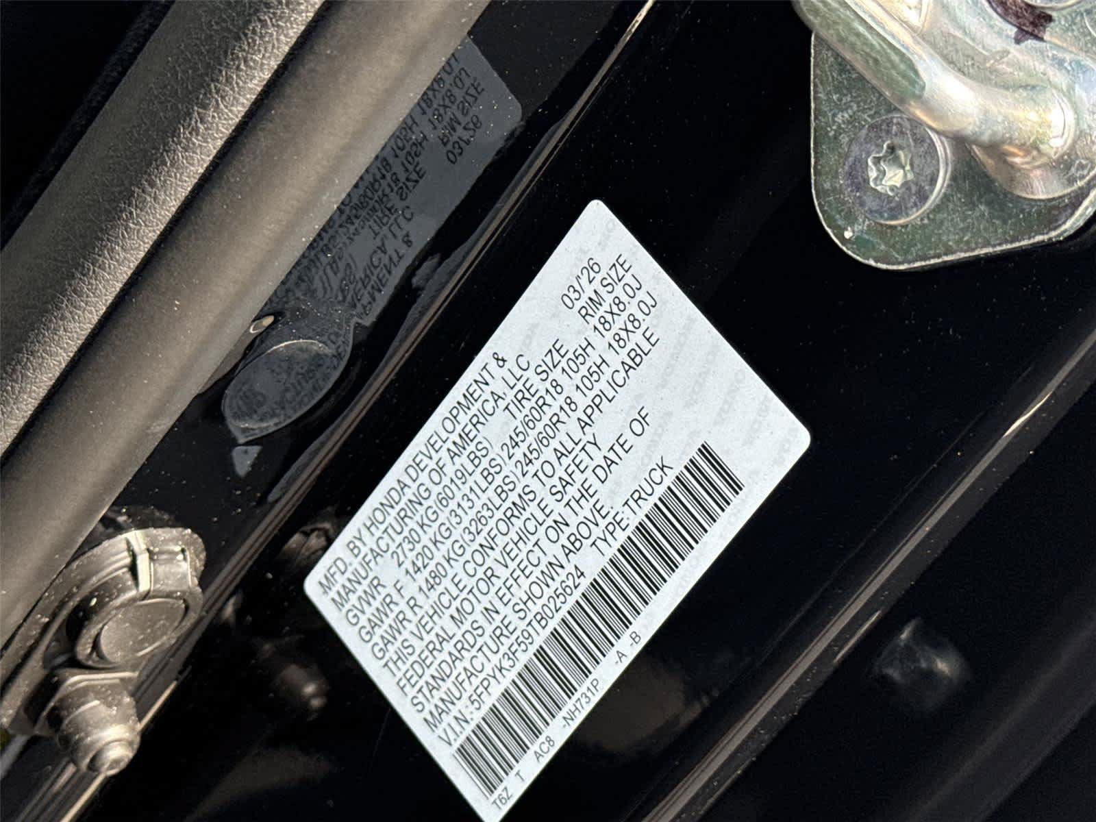 Used 2026 Honda Ridgeline RTL image 32