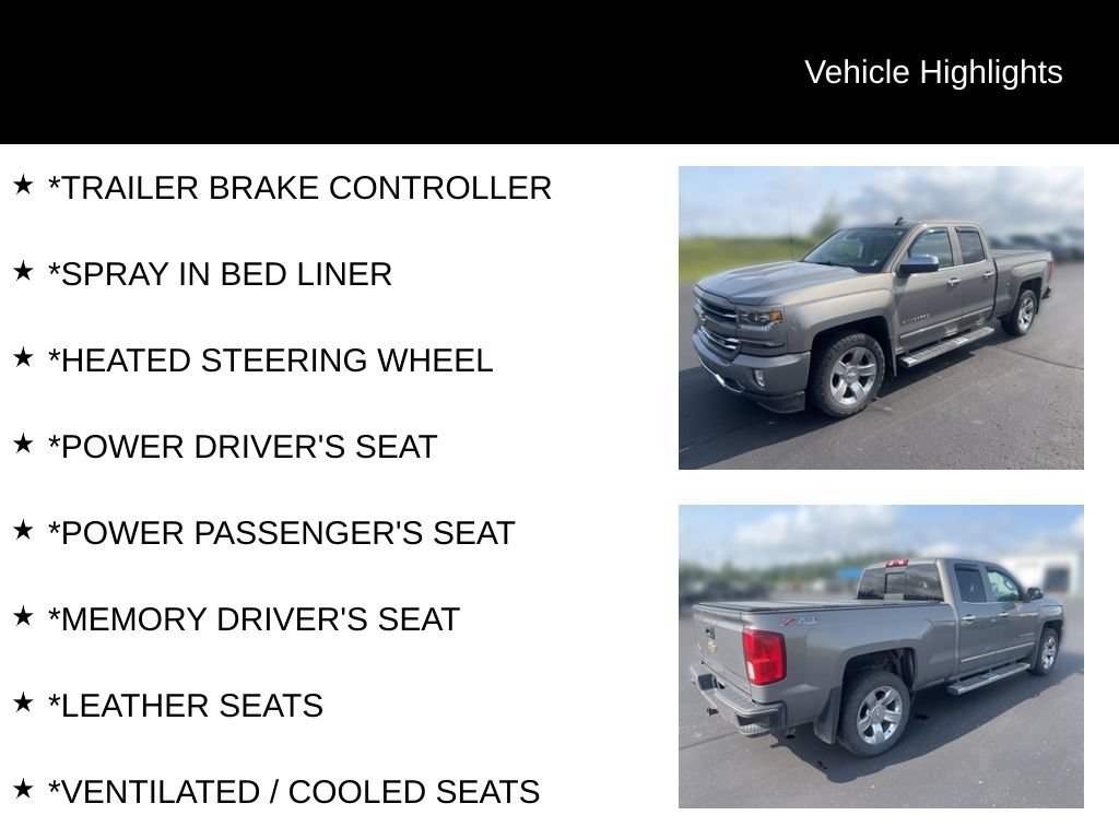 Used 2017 Chevrolet Silverado 1500 LTZ Z71 w/ LTZ Plus Package AWD/4WD image 15