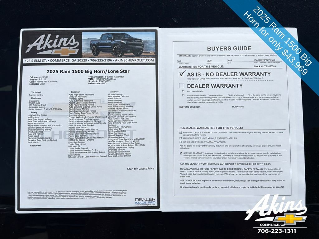 Used 2025 RAM 1500 Big Horn AWD/4WD image 13