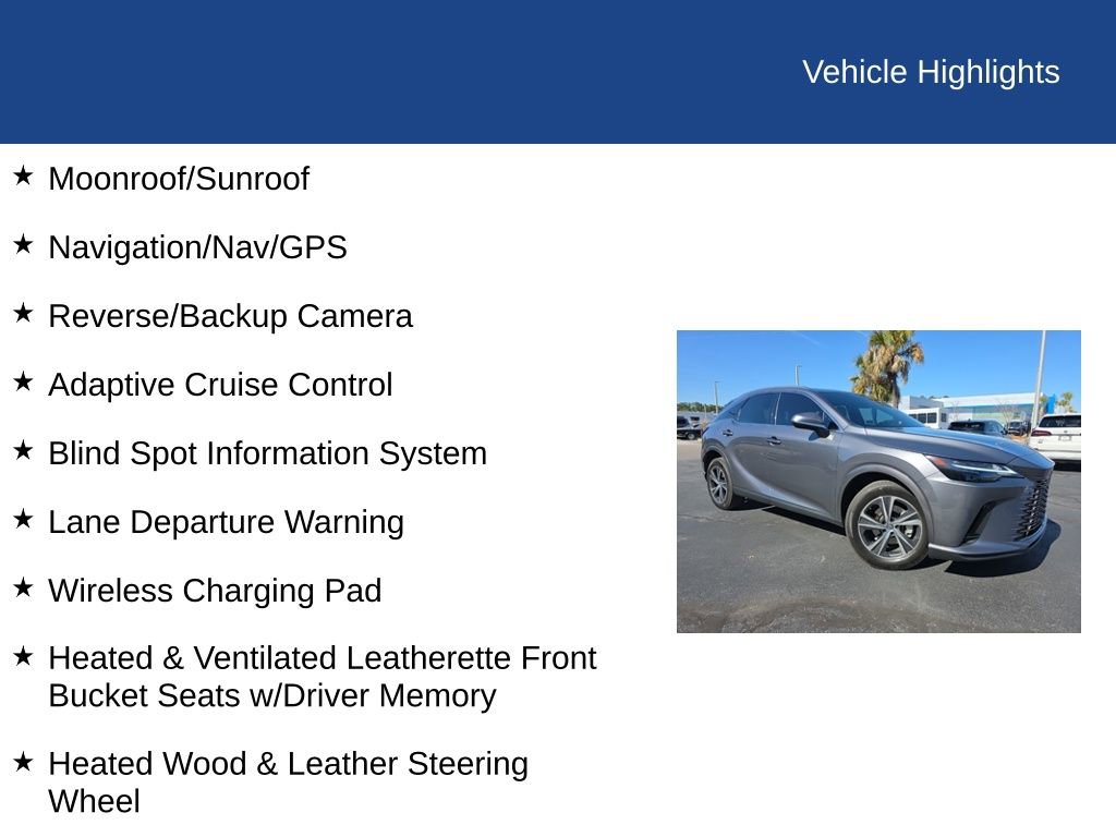 Used 2023 Lexus RX 350 Premium w/ Accessory Package (Z1) image 11