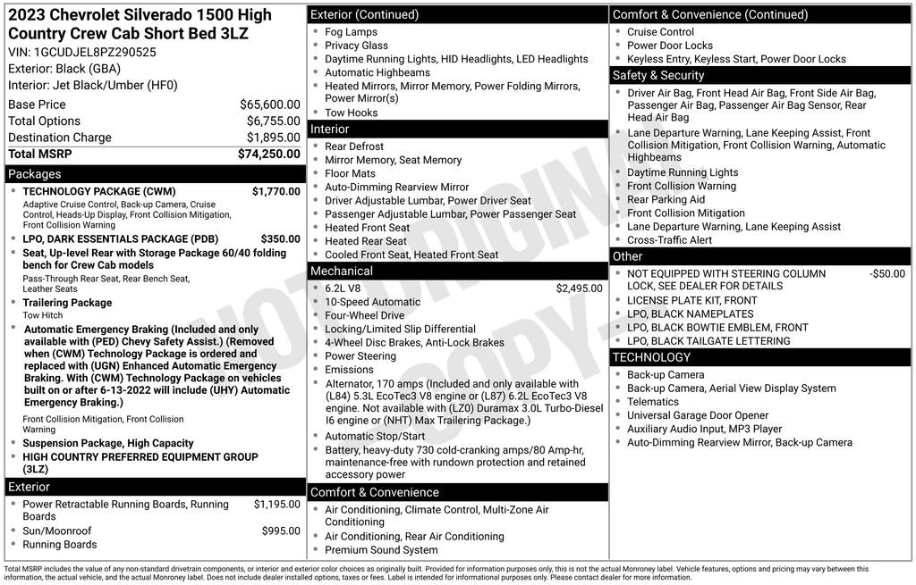 Used 2023 Chevrolet Silverado 1500 High Country w/ Technology Package image 26