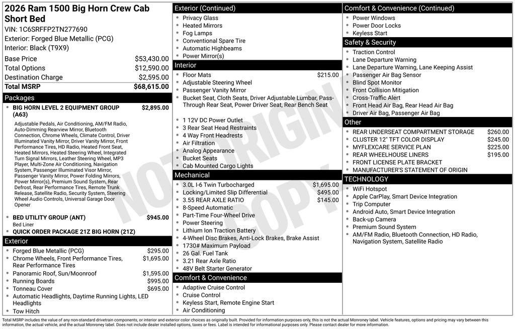 New 2026 RAM 1500 Big Horn AWD/4WD image 35
