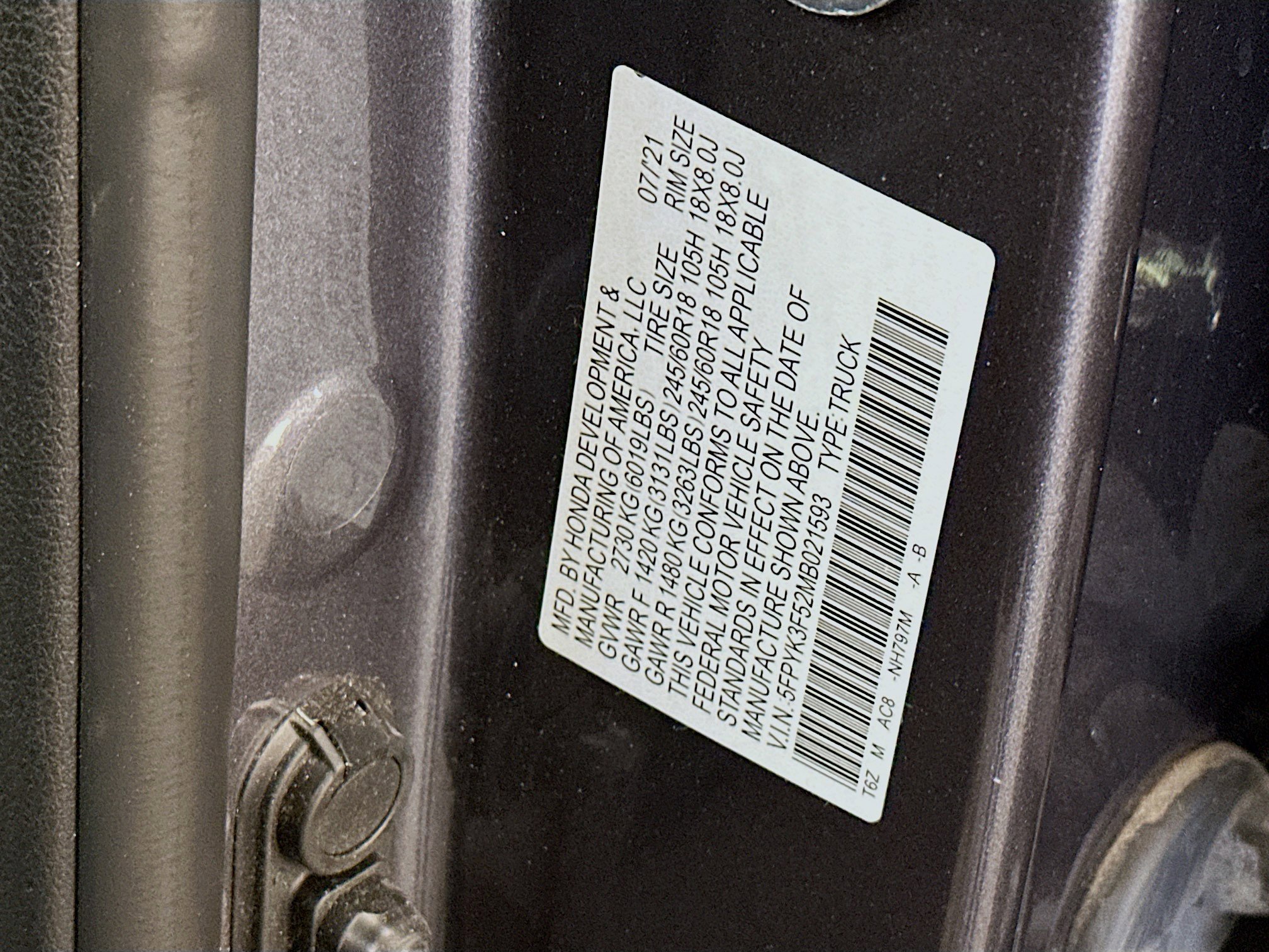 Used 2021 Honda Ridgeline RTL image 12