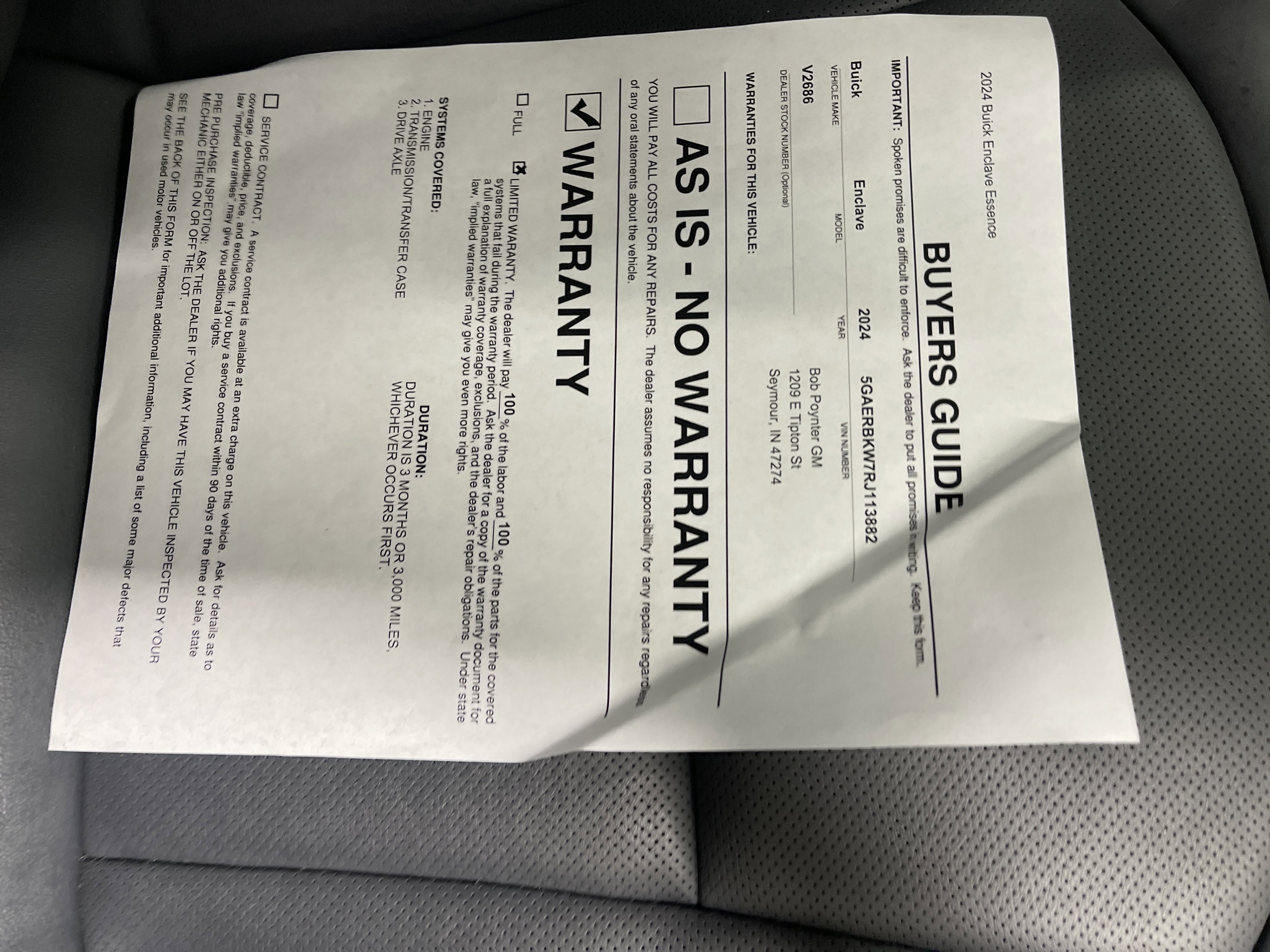 Used 2024 Buick Enclave Essence w/ Experience Buick Package image 27