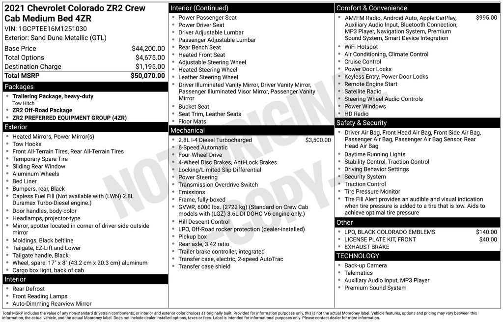 Used 2021 Chevrolet Colorado ZR2 image 2