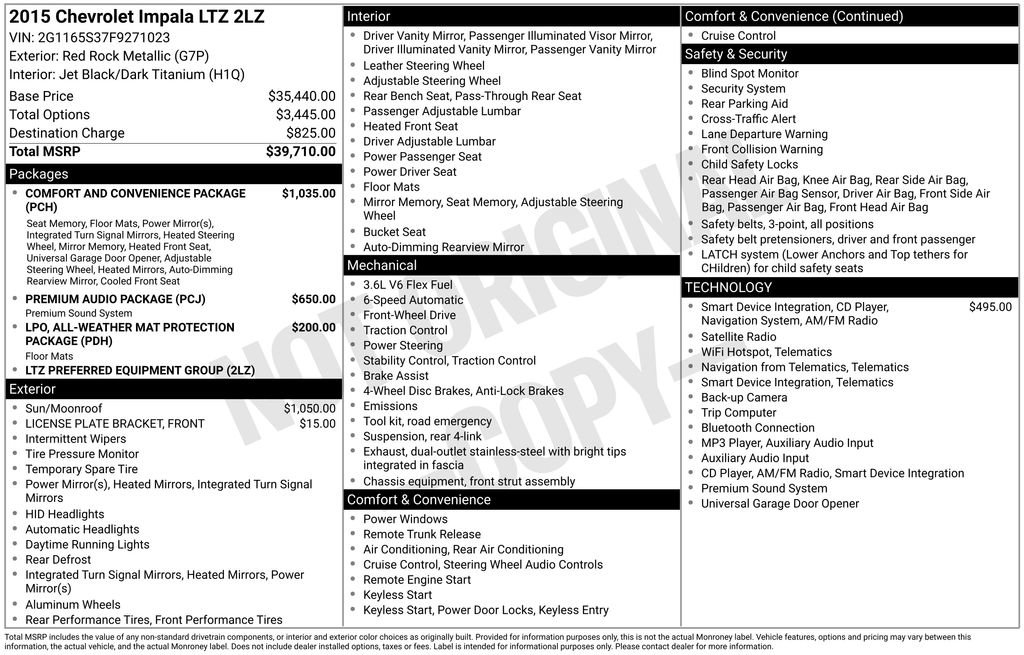 Used 2015 Chevrolet Impala LTZ FWD image 21