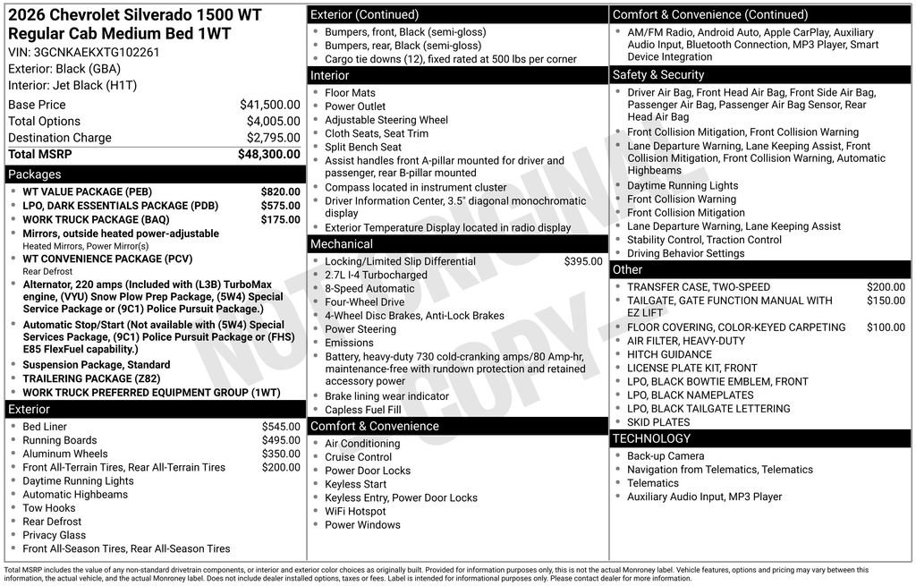 Certified 2026 Chevrolet Silverado 1500 W/T w/ WT Value Package image 3