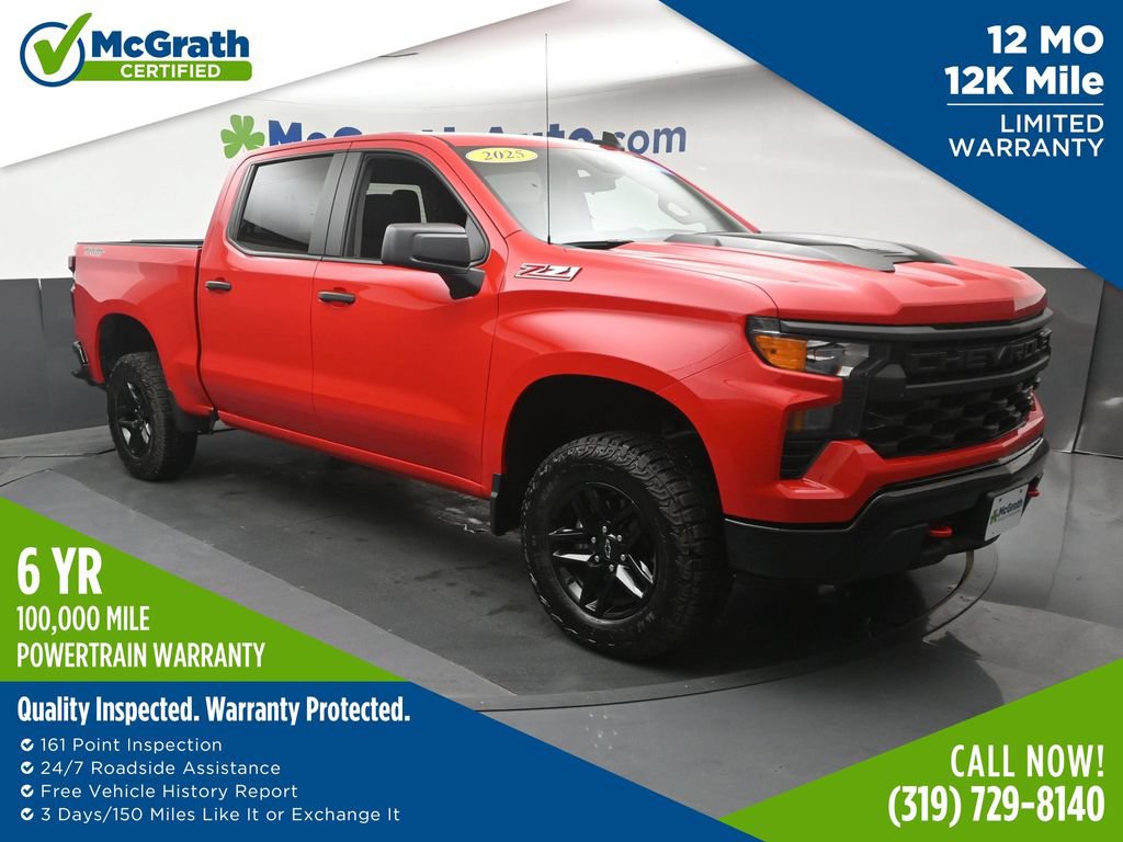Used 2025 Chevrolet Silverado 1500 Custom Trail Boss AWD/4WD image 1