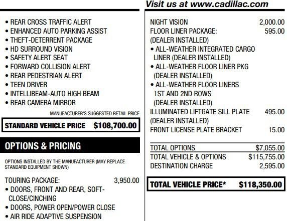 Certified 2026 Cadillac Escalade ESV Sport w/ Touring Package AWD/4WD image 2