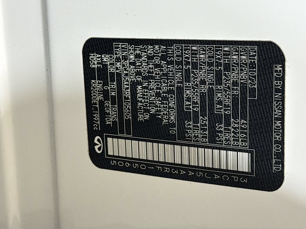 Certified 2024 INFINITI QX50 Pure FWD image 43