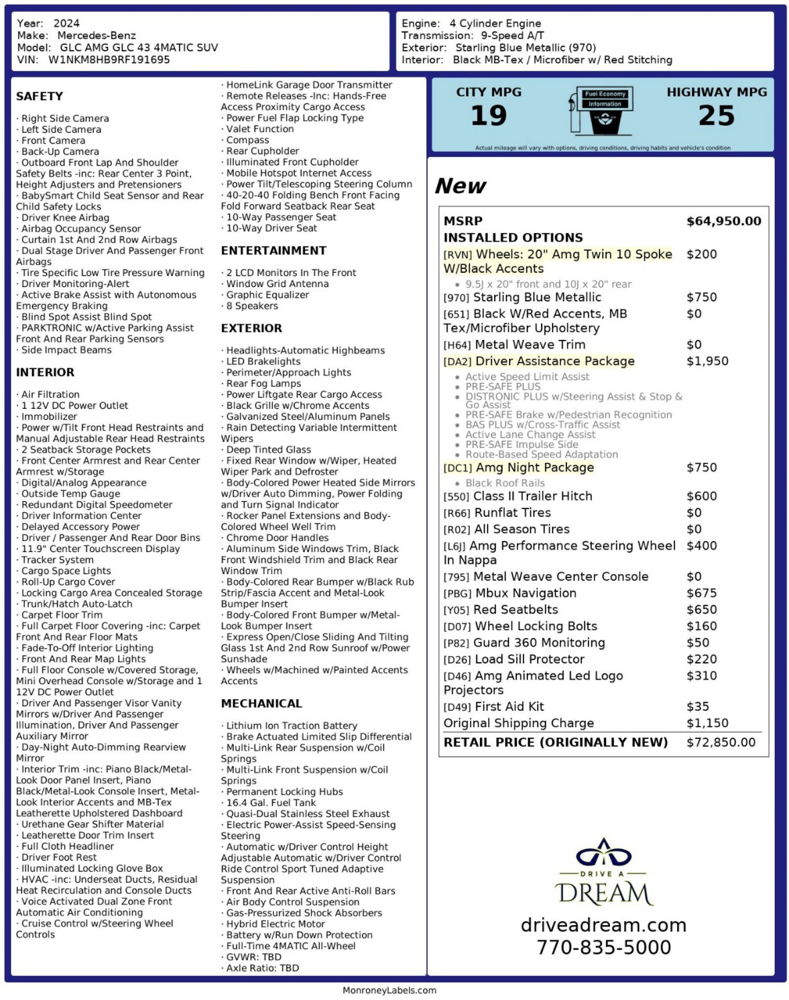 Used 2024 Mercedes-Benz GLC 43 AMG 4MATIC image 64